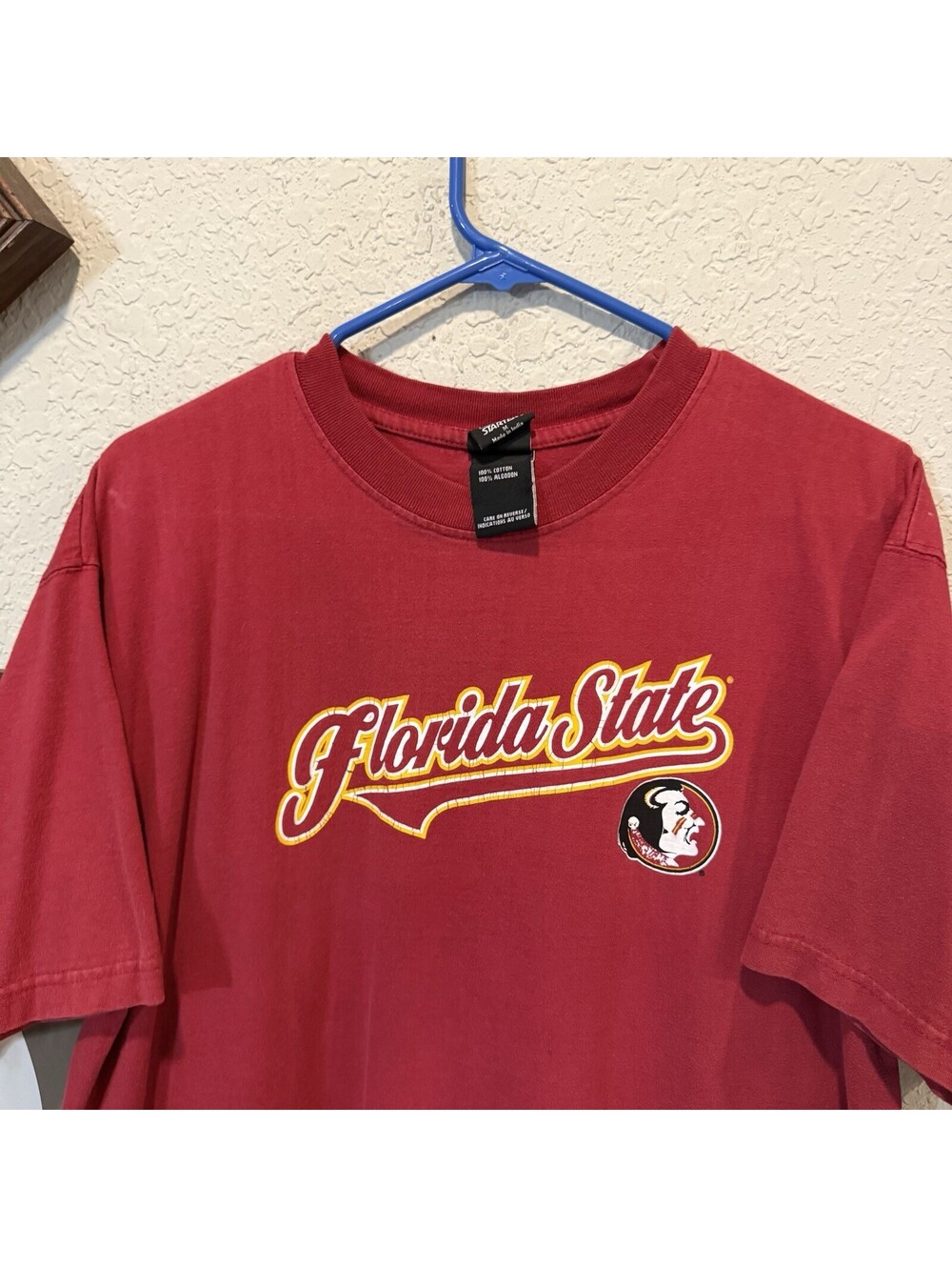 Vintage 90s/00s RARE Florida State University Red Seminoles Starter Shirt Medium - Picture 4 of 7